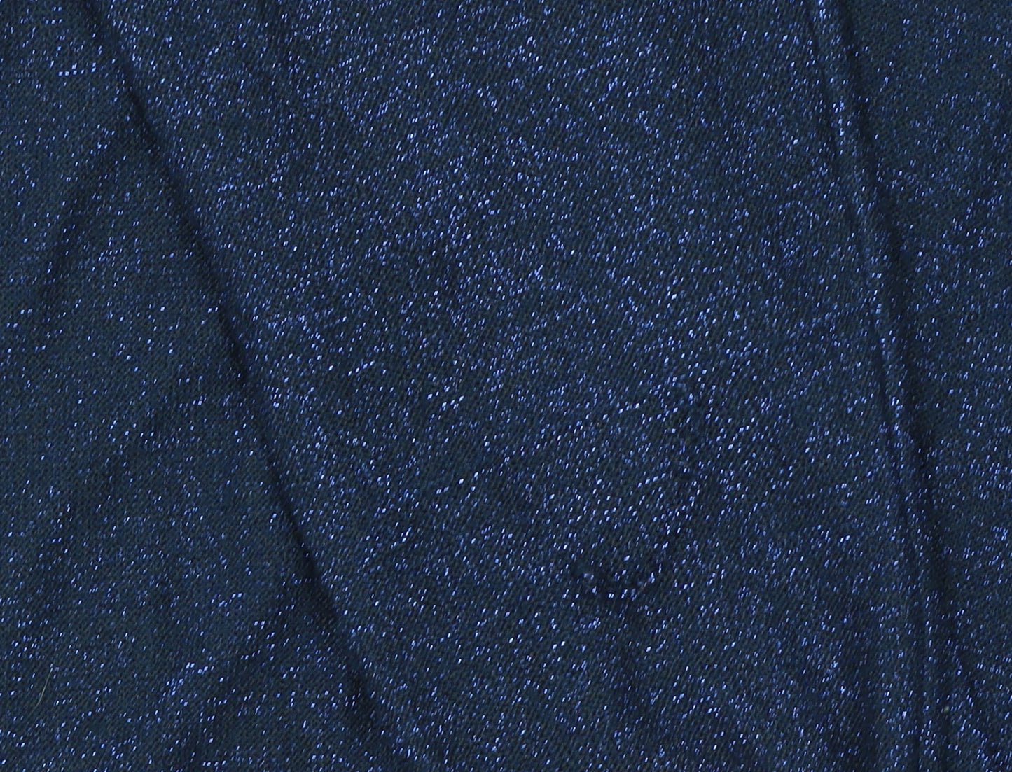 Next Women Blue V-Neck Glitter Knit Jumper Size 8