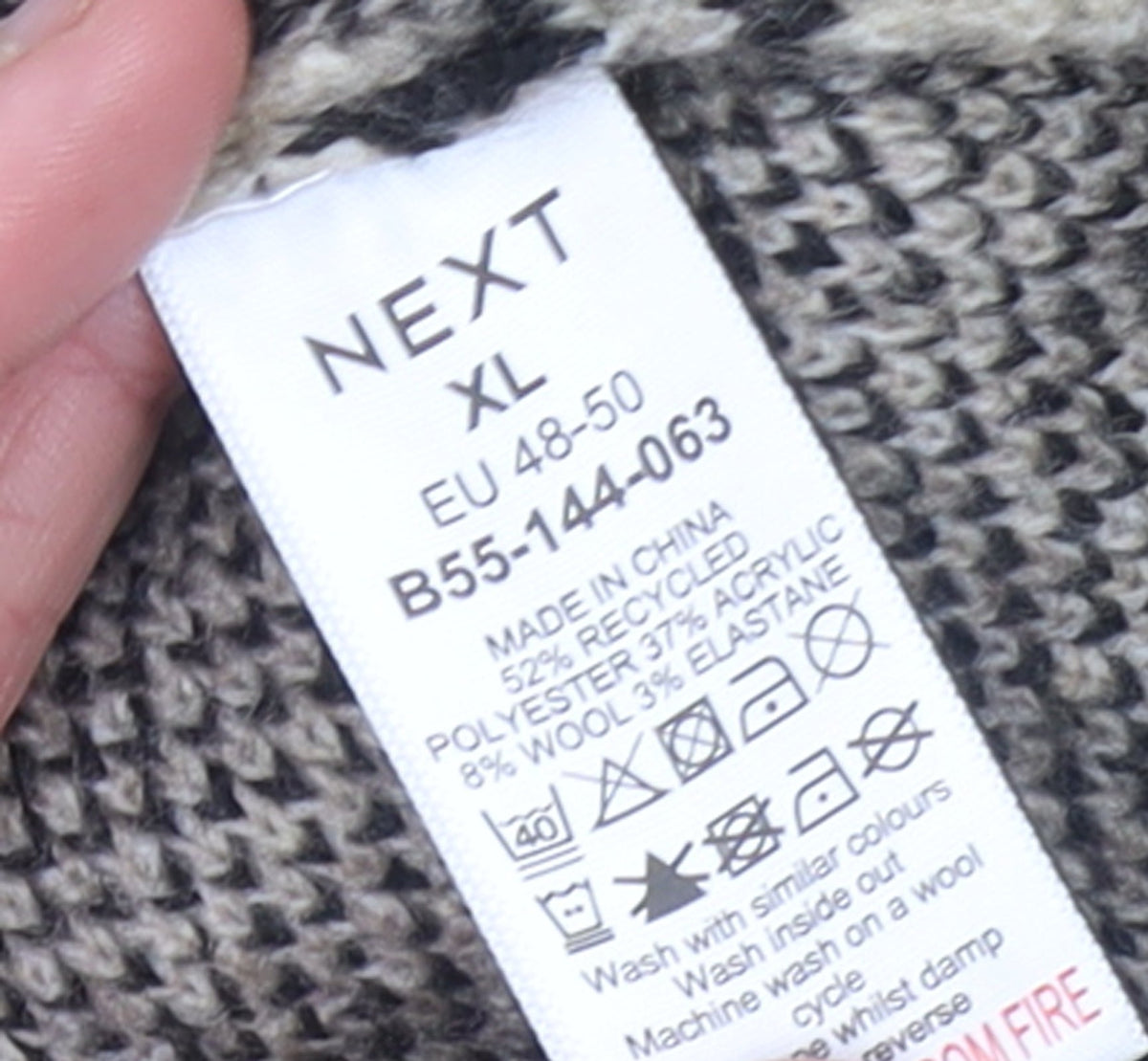 Next Women’s Beige Leopard Print XL Long Sleeve Knit Jumper