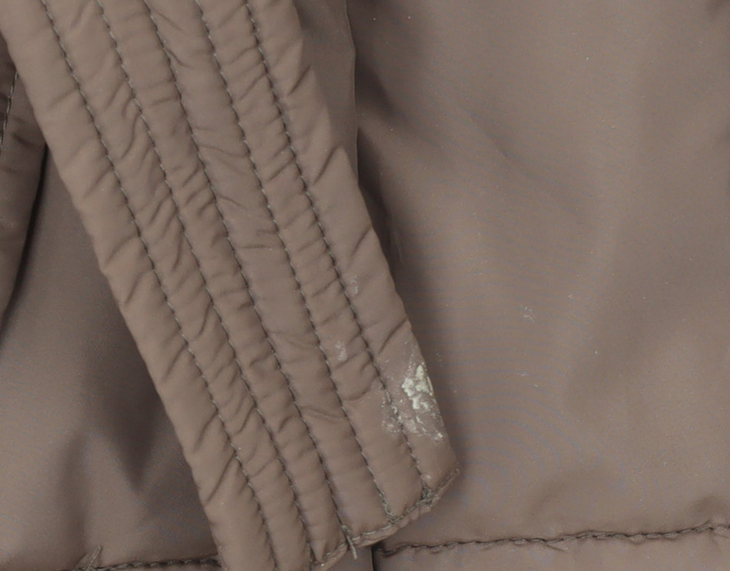 Go.G.G Women Brown Belted Puffer Coat M Mid-Length Quilted Winter Jacket
