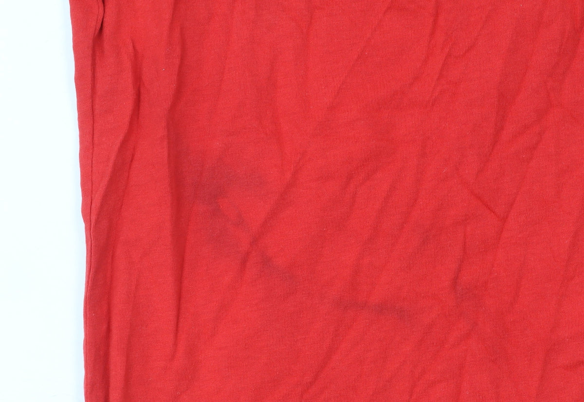 Crosshatch Men's Red 2XL Graphic Logo Cotton T-Shirt