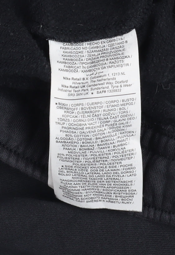 Nike Men's Black Jogger Fleece Trousers Size M Regular Fit
