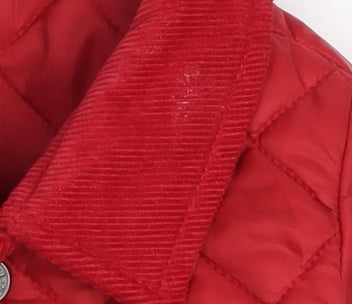 United Colors of Benetton Baby Red Quilted Jacket 6-9 Months Lightweight Padded Coat