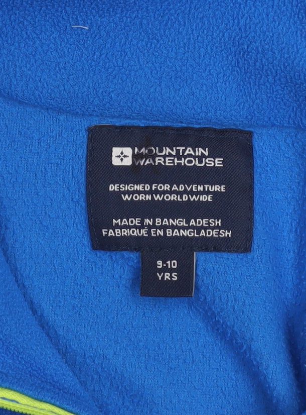Mountain Warehouse Boys Blue Fleece 1/4 Zip Pullover Sweatshirt 9-10 Years