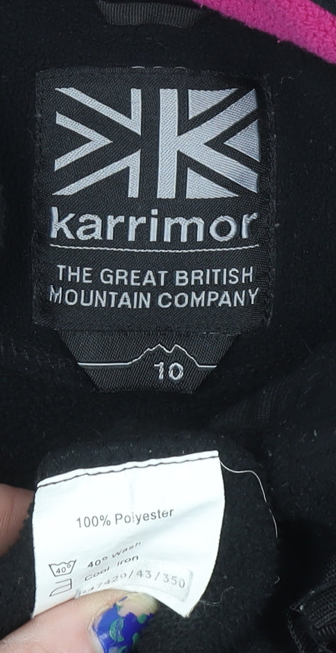 Karrimor Women's Black Full Zip Fleece Sweatshirt Size 10