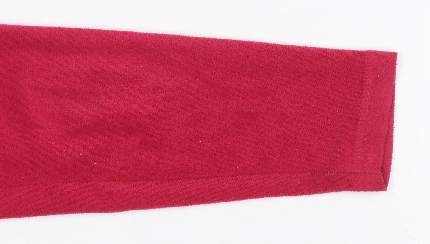 Portwest Girls Red Fleece 1/4 Zip Pullover Sweatshirt 9-10 Years