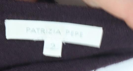 Patrizia Pepe Women's Purple Bow Pullover Jumper Size S Classic Fit