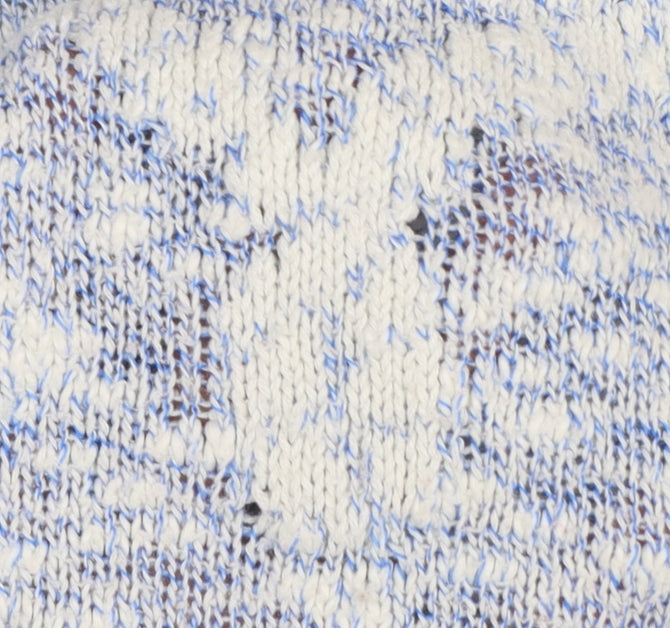 Superdry Womens Blue Cotton Heart Knit Jumper Size M