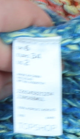 Topshop Women’s Multicoloured Chunky Knit Pullover Jumper Size 6