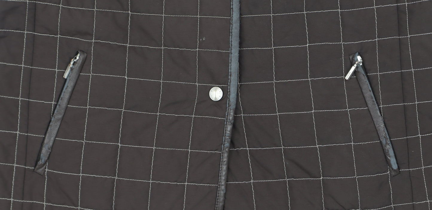 Basler Men’s Brown Quilted Check Waistcoat Size 40 Regular