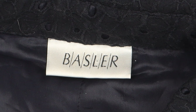 Basler Women Black Cotton Collared Shirt Dress Size 12