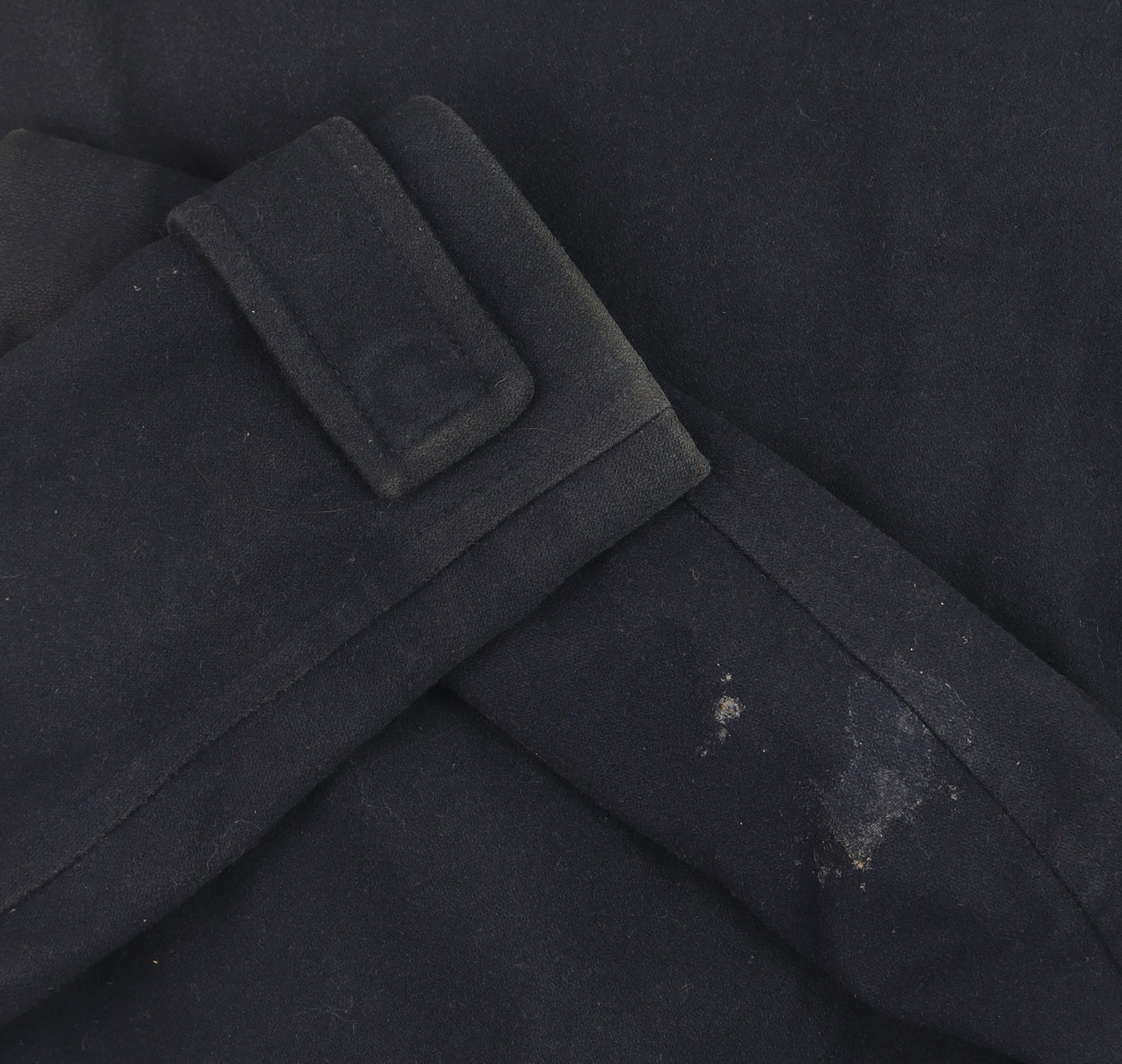 United Colors of Benetton Men's Blue Wool Overcoat Size 42 Regular