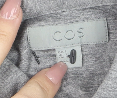 COS Men's Grey Button-Up Long Sleeve Cotton Shirt Size S