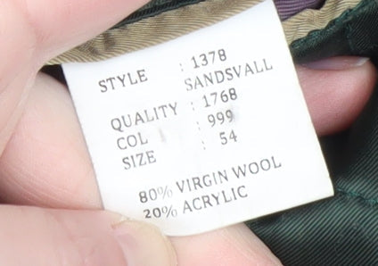 Bertoni Men’s Black Wool Blend Long Overcoat Size 54 (44in) Classic Style