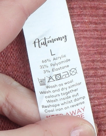 Autonomy Womens Multicoloured V-Neck Button Cardigan Size L