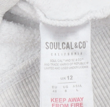 SoulCal Women's Grey Zip Hoodie Jacket Size 12 Regular