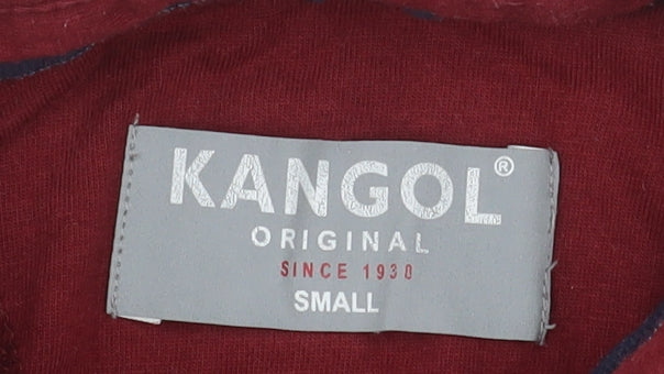 Kangol Men’s Red Polka Dot Short Sleeve Cotton Polo Shirt Size S