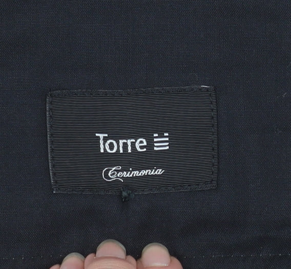 Torre Cerimonia Men's Grey Dress Pants Size XL Wool Blend Pleated Formal Trousers