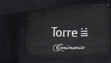 Torre Cerimonia Men's Grey 36L Formal Dress Trousers Wool Mohair Blend