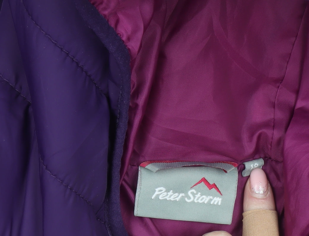 Peter Storm Women’s Purple Puffer Jacket Hooded Size 10