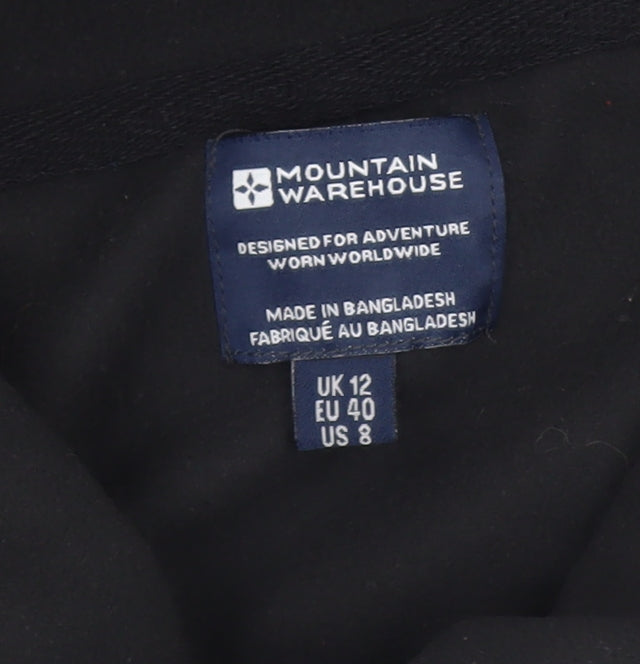 Mountain Warehouse Women Black Fleece Pullover Sweatshirt UK 12