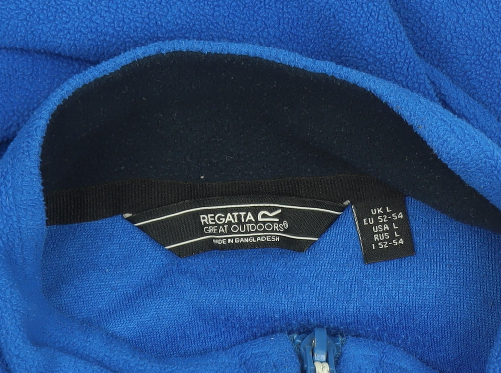 Regatta Mens Blue Fleece 1/4 Zip Pullover Sweatshirt Size L