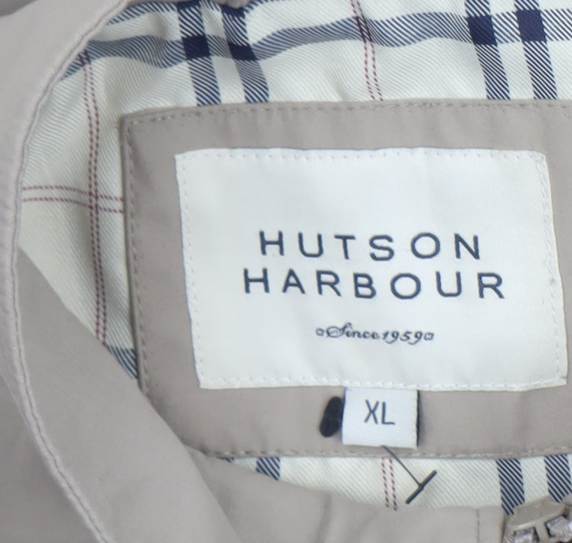 Hutson Harbour Men's Beige XL Stand-Up Collar Lined Jacket