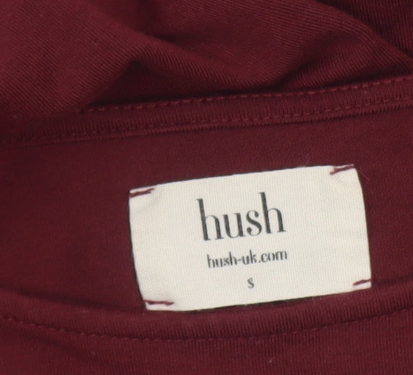 Hush Women's Red Basic Jersey Boat Neck T-Shirt Size S