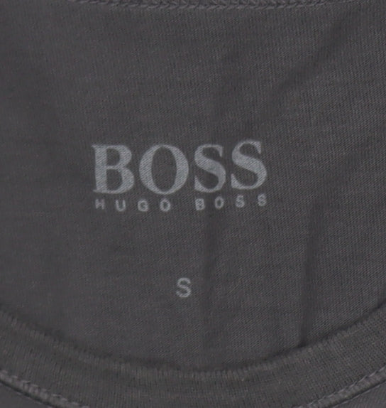 Hugo Boss Men's Black Cotton Crew Neck Logo T-Shirt Size S