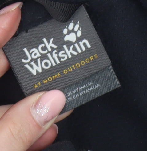 Jack Wolfskin Mens Black Fleece Full Zip Outdoor Jacket Size S