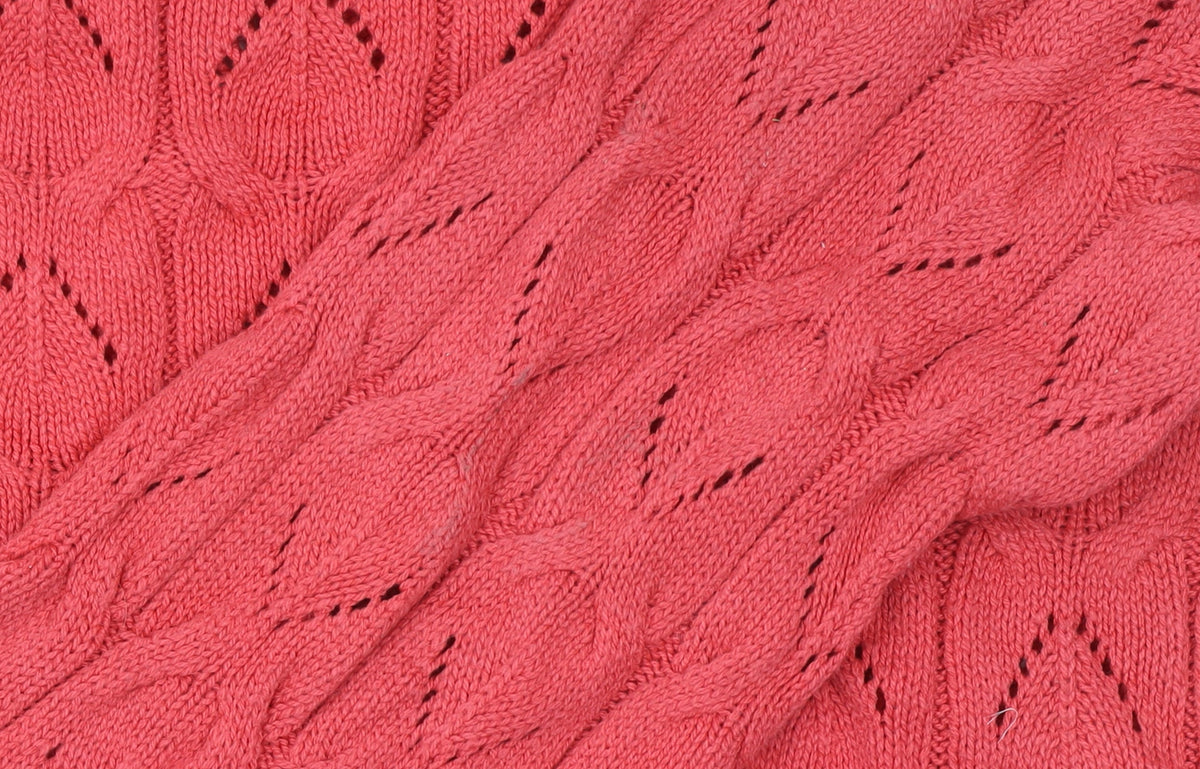 Kelly & Grace Women’s Red Cable Knit Crew Neck Jumper XL