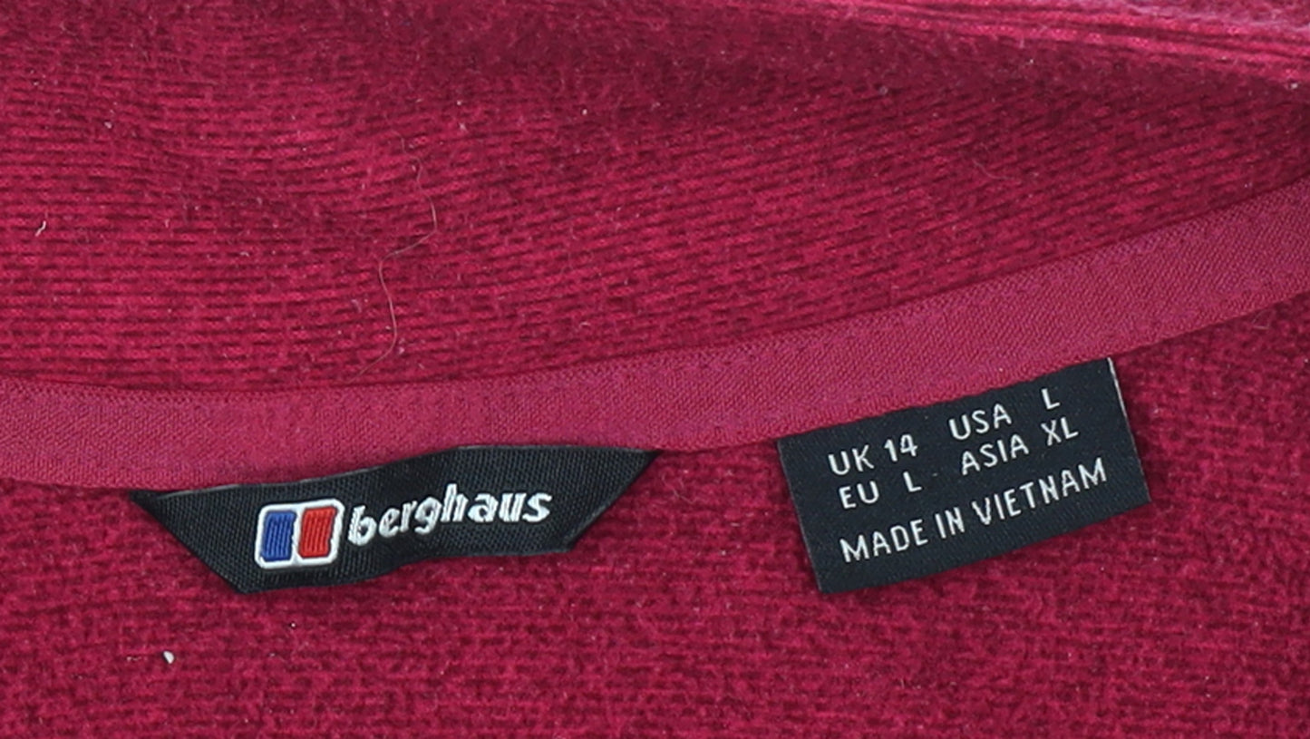 Berghaus Women's Red Fleece Pullover Sweatshirt UK 14
