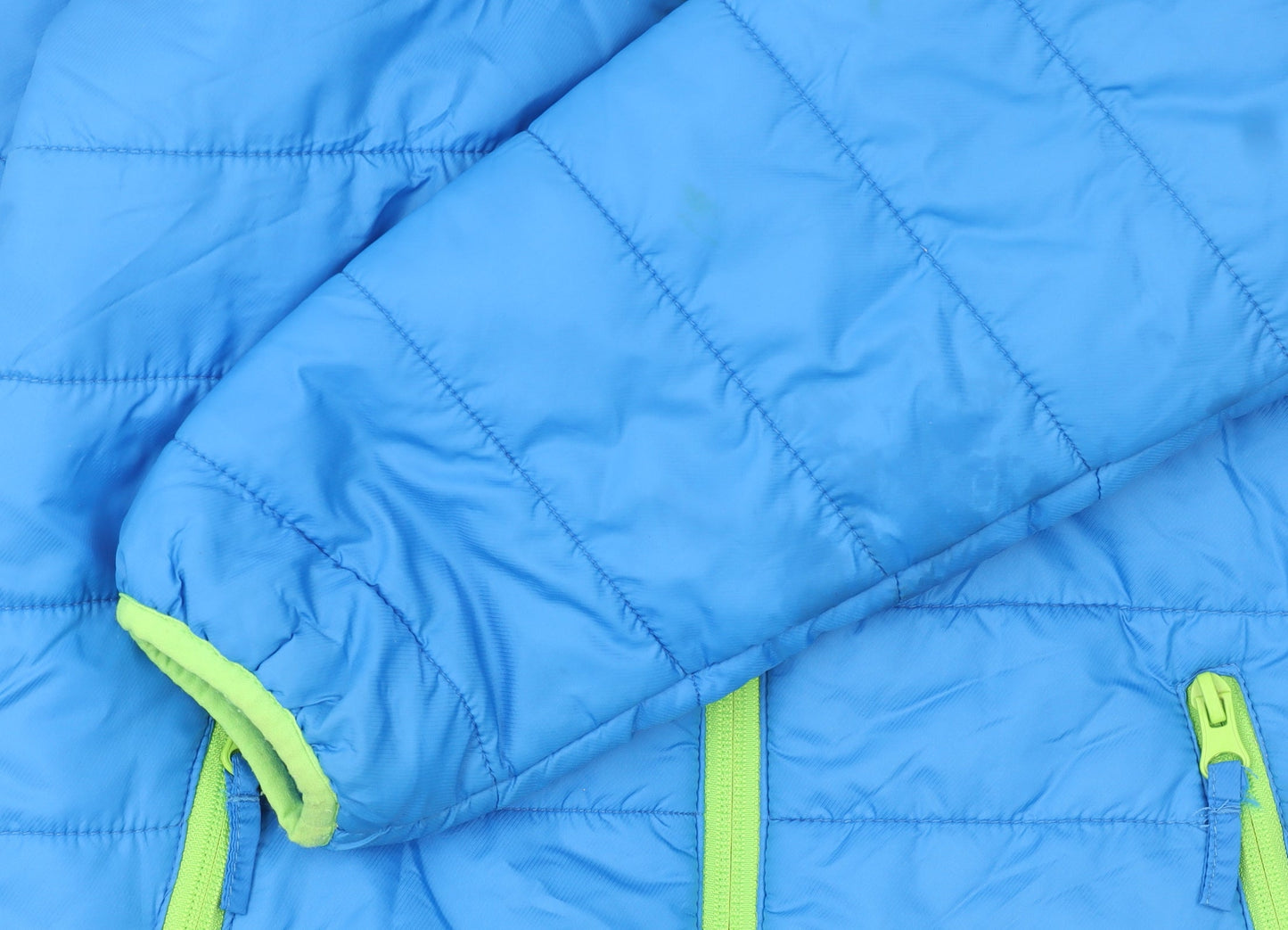 Playshoes Boys Blue Puffer Jacket Size 12 Years Full Zip Winter Coat