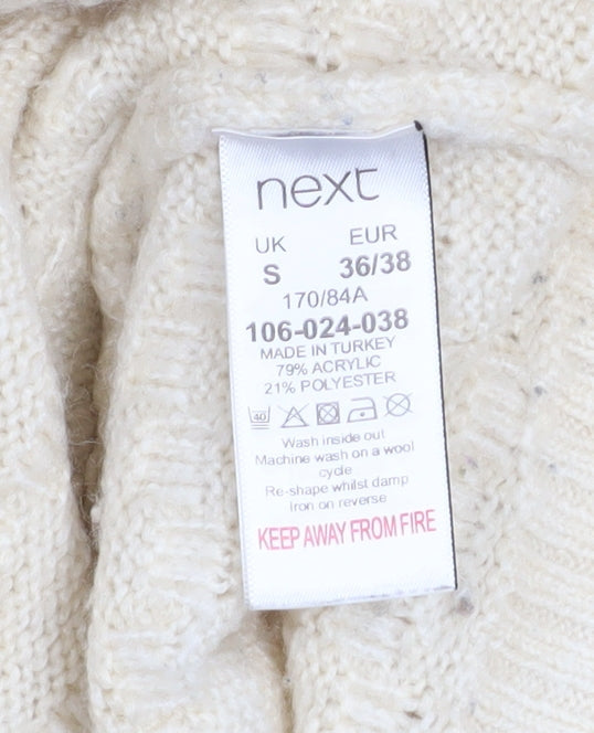 Next Women’s Ivory Mock Neck Knit Jumper Size S