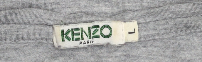 Kenzo Paris Men’s Grey Graphic Cotton T-Shirt Size L
