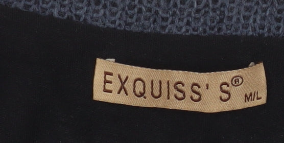 EXQUISS'S Women's Multicoloured Knit Fit & Flare Short Dress Size S