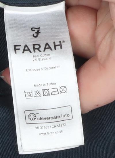 Farah Men's Black Slim Jeans 32W 34L Cotton Denim Stretch