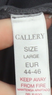 Gallery Womens Grey Roll Neck Relaxed Fit Long Sleeve Blouse Size 16