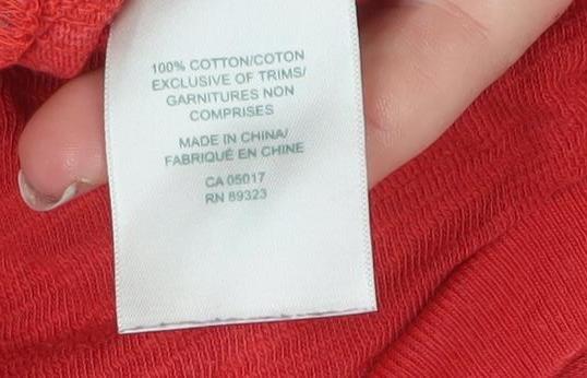Roots Canada Men’s Red Graphic Cotton Crew Neck T-Shirt XS