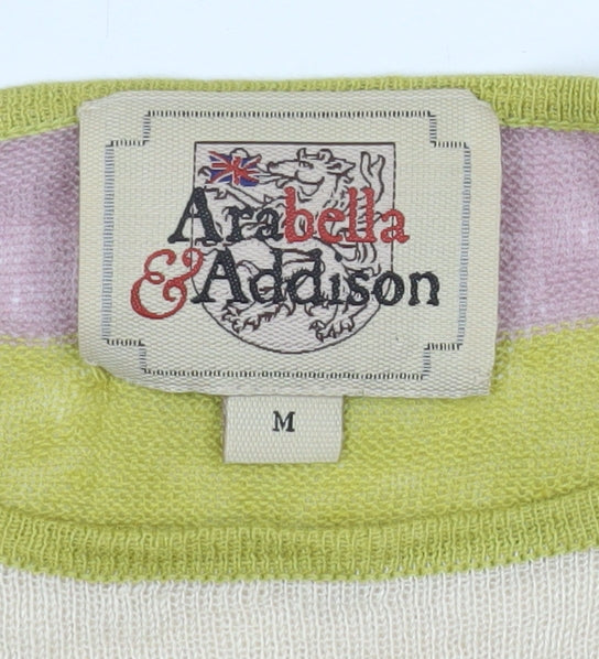Arabella & Addison Women's Multicoloured Stripe Cotton Jumper M
