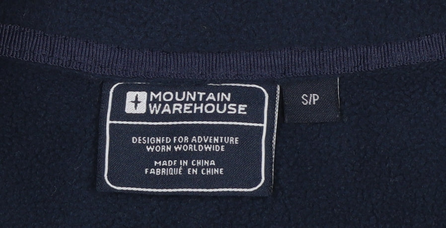 Mountain Warehouse Men Navy Blue Small Fleece Full Zip Jacket