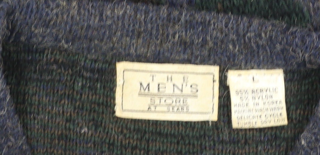 The Men's Store at Sears Men's Multicoloured L Geometric Knit Pullover Jumper