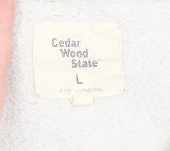 Cedarwood State Women’s Grey Paris Graphic Pullover Sweatshirt Size L