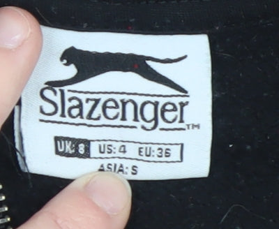 Slazenger Women’s Black Full Zip Cropped Hoodie UK 8 S