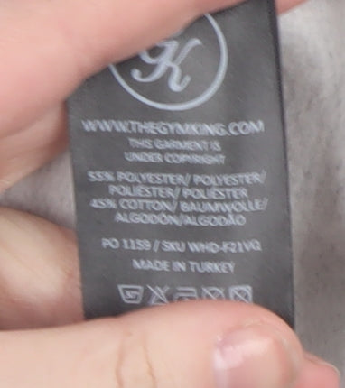 Gym King Women's Grey Cropped Pullover Hoodie Size 12