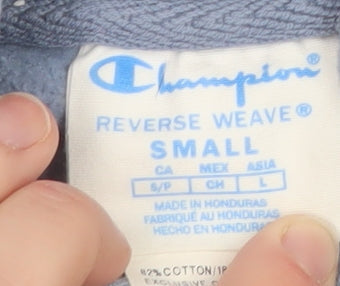 Champion Men's Blue Reverse Weave Pullover Hoodie Size S
