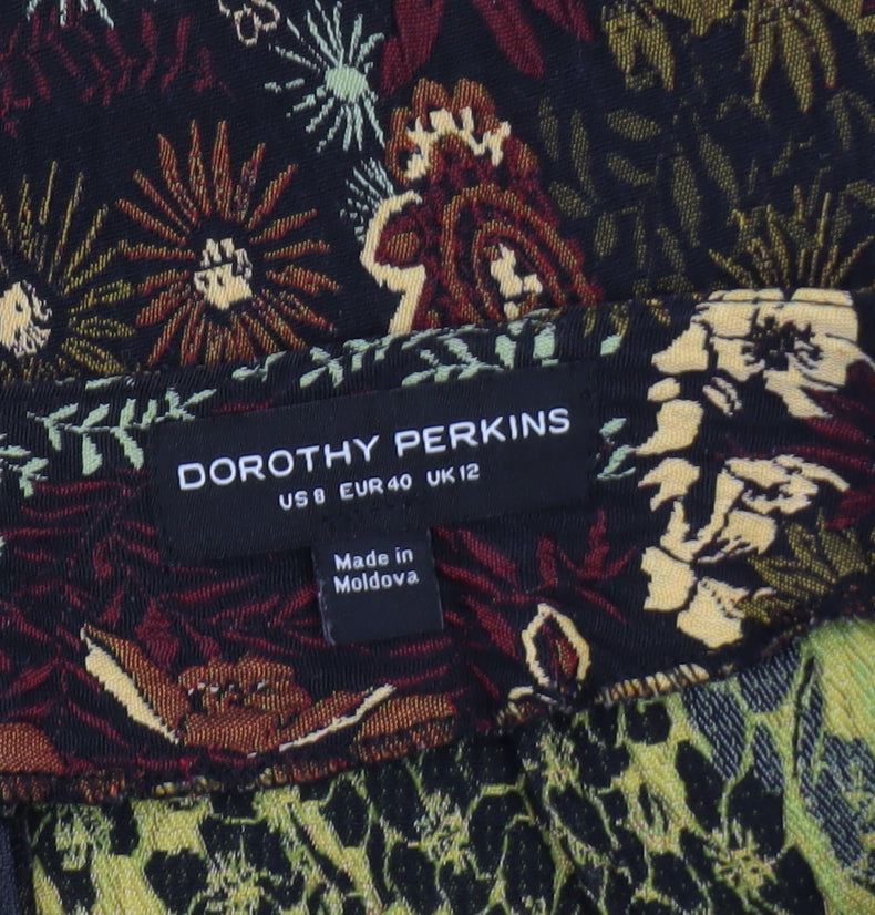 Dorothy Perkins Womens Multicoloured Floral Short Pencil Skirt Size 12