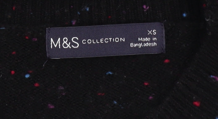 Marks & Spencer Women’s Black Speckled Sleeveless Pullover Jumper XS