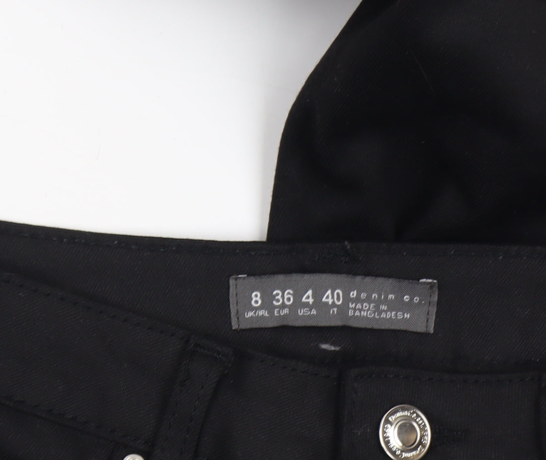 Denim Co. Women's Black Skinny Jeans Size 8 Slim Fit Mid Rise