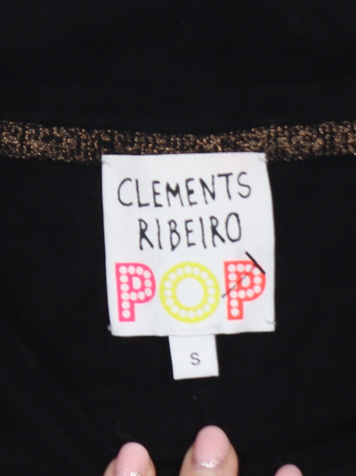 Clements Ribeiro Women’s Black S Party Jumper Long Sleeve Wool Blend