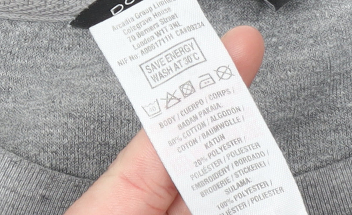 Dorothy Perkins Women’s Grey Pullover Sweatshirt UK 16 SOHO NEW YORK